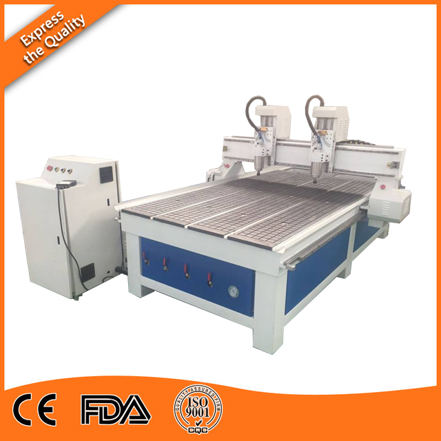High precision independent double head cnc router, dual heads cnc router for sale
